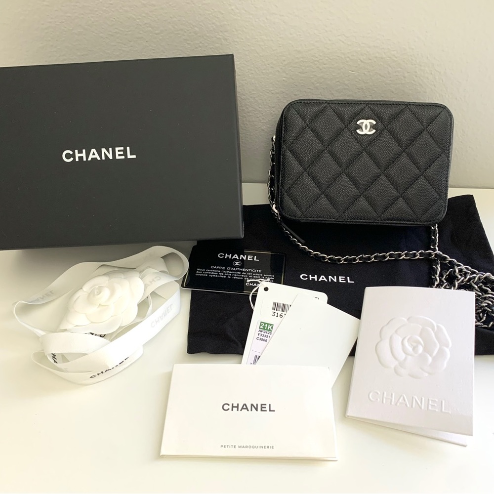 Chanel Classic Caviar Mini Camera SHW Shoulder Bag